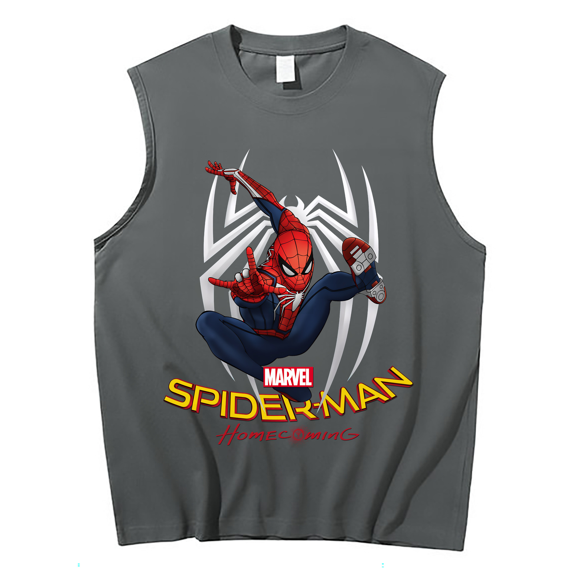 （画像用） Spider Man スパイダーマン コットン100％タンクトップ（フロントプリント）